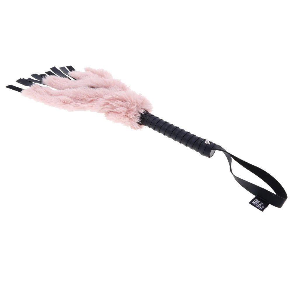 Buy Sex & Mischief Brat Faux Fur Flogger - Black 50 cm Whip with Pink Faux Feather at NZ’s Mega Adult Toys Store. Discover premium sex toys with discreet shipping at the best price in NZ