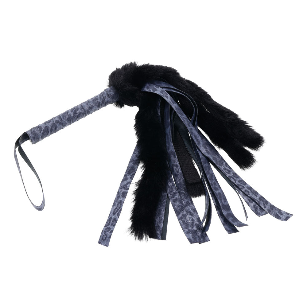 Buy Sex & Mischief Cougar Faux Fur Flogger - Navy Blue/Black Furry Flogger Whip at NZ’s Mega Adult Toys Store. Discover premium sex toys with discreet shipping at the best price in NZ