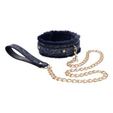 Buy Sex & Mischief Cougar Fur Collar & Leash - Navy Blue/Gold Furry Restraint at NZ’s Mega Adult Toys Store. Discover premium sex toys with discreet shipping at the best price in NZ