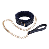 Buy Sex & Mischief Cougar Fur Collar & Leash - Navy Blue/Gold Furry Restraint at NZ’s Mega Adult Toys Store. Discover premium sex toys with discreet shipping at the best price in NZ