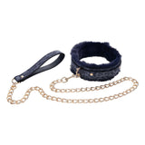 Buy Sex & Mischief Cougar Fur Collar & Leash - Navy Blue/Gold Furry Restraint at NZ’s Mega Adult Toys Store. Discover premium sex toys with discreet shipping at the best price in NZ