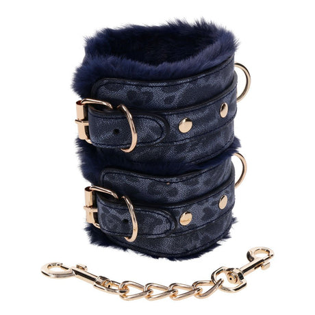 Buy Sex & Mischief Cougar Fur Handcuffs - Navy Blue/Gold Furry Restraints at NZ’s Mega Adult Toys Store. Discover premium sex toys with discreet shipping at the best price in NZ