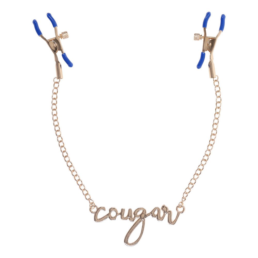 Buy Sex & Mischief Cougar Nipple Clamps - Gold Nipple Clamps with 33 cm Chain at NZ’s Mega Adult Toys Store. Discover premium sex toys with discreet shipping at the best price in NZ