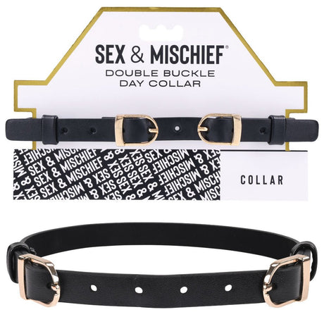 Buy Sex & Mischief Double Buckle Day Collar - Black Collar at NZ’s Mega Adult Toys Store. Discover premium sex toys with discreet shipping at the best price in NZ