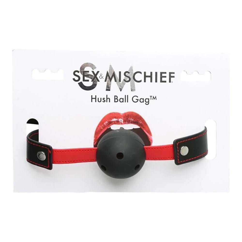 Buy Sex & Mischief Hush Ball Gag - Black/Red Mouth Restraint at NZ’s Mega Adult Toys Store. Discover premium sex toys with discreet shipping at the best price in NZ