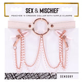 Buy Sex & Mischief Peaches n CreaMe Collar with Nipple Clamps - Peach Nipple Restraints at NZ’s Mega Adult Toys Store. Discover premium sex toys with discreet shipping at the best price in NZ