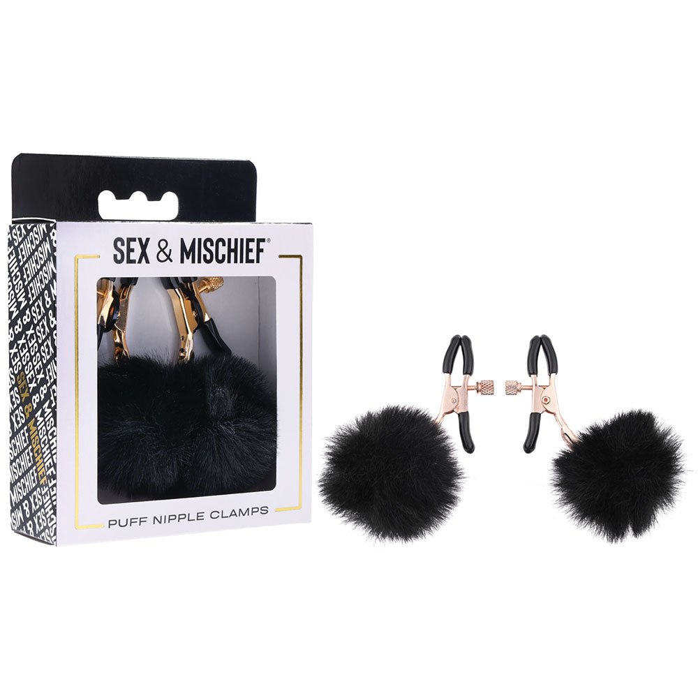 Buy Sex & Mischief Puff Nipple Clamps - Black/Gold Nipple Clamps - Set of 2 at NZ’s Mega Adult Toys Store. Discover premium sex toys with discreet shipping at the best price in NZ