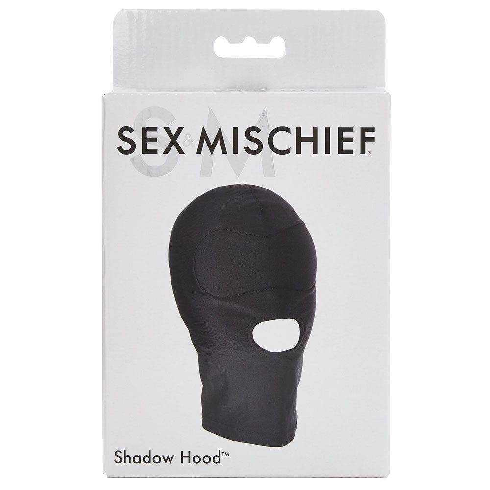 Buy Sex & Mischief Shadow Hood - Black Hood with Mouth Opening at NZ’s Mega Adult Toys Store. Discover premium sex toys with discreet shipping at the best price in NZ