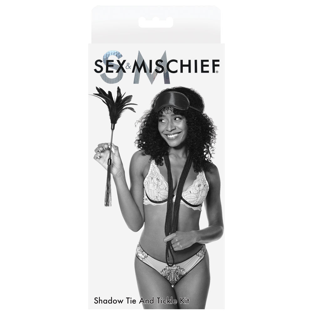 Buy Sex & Mischief Shadow Tie and Tickle Kit - Black Beginners Bondage Kit at NZ’s Mega Adult Toys Store. Discover premium sex toys with discreet shipping at the best price in NZ