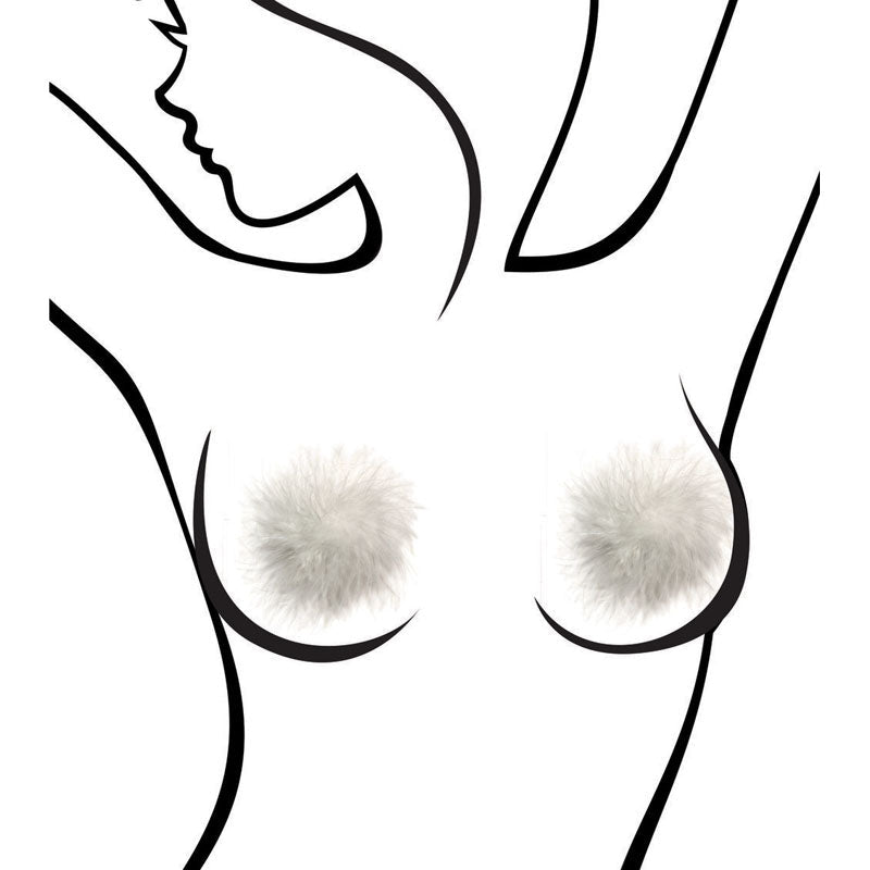 Buy Sexy AF - Nipple Couture White Marabou - White Marabou Reuseable Nipple Pasties at NZ’s Mega Adult Toys Store. Discover premium sex toys with discreet shipping at the best price in NZ