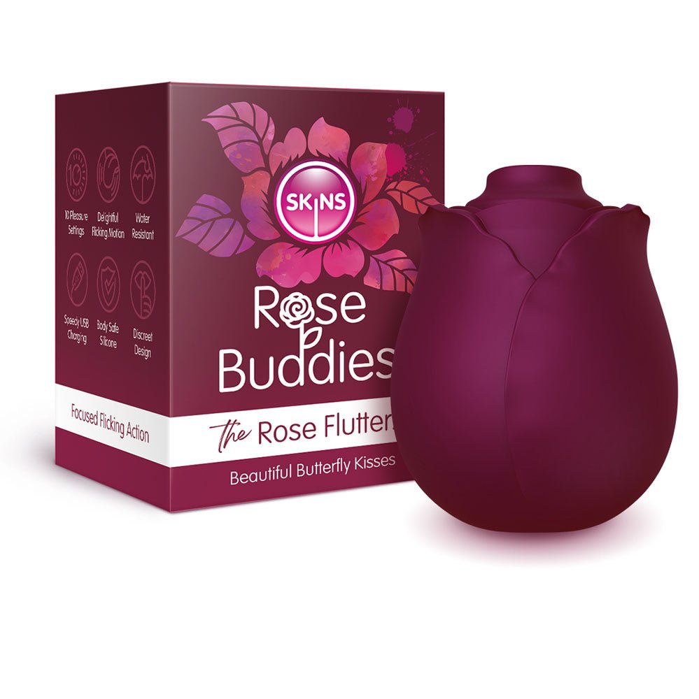 Buy Skins Rose Buddies - The Rose Flutterz - Purple USB Rechargeable Flicking Rose Stimulator at NZ’s Mega Adult Toys Store. Discover premium sex toys with discreet shipping at the best price in NZ