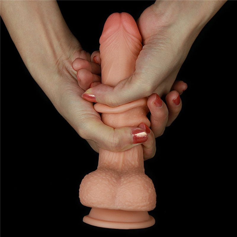 Buy Sliding Skin Dual Layer Dong - Flesh 17.8 cm (7'') Dong with Flexible Skin at NZ’s Mega Adult Toys Store. Discover premium sex toys with discreet shipping at the best price in NZ