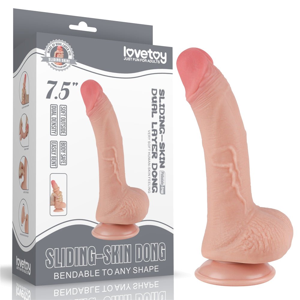 Buy Sliding Skin Dual Layer Dong - Flesh 19.5 cm (7.5'') Dong with Flexible Skin at NZ’s Mega Adult Toys Store. Discover premium sex toys with discreet shipping at the best price in NZ