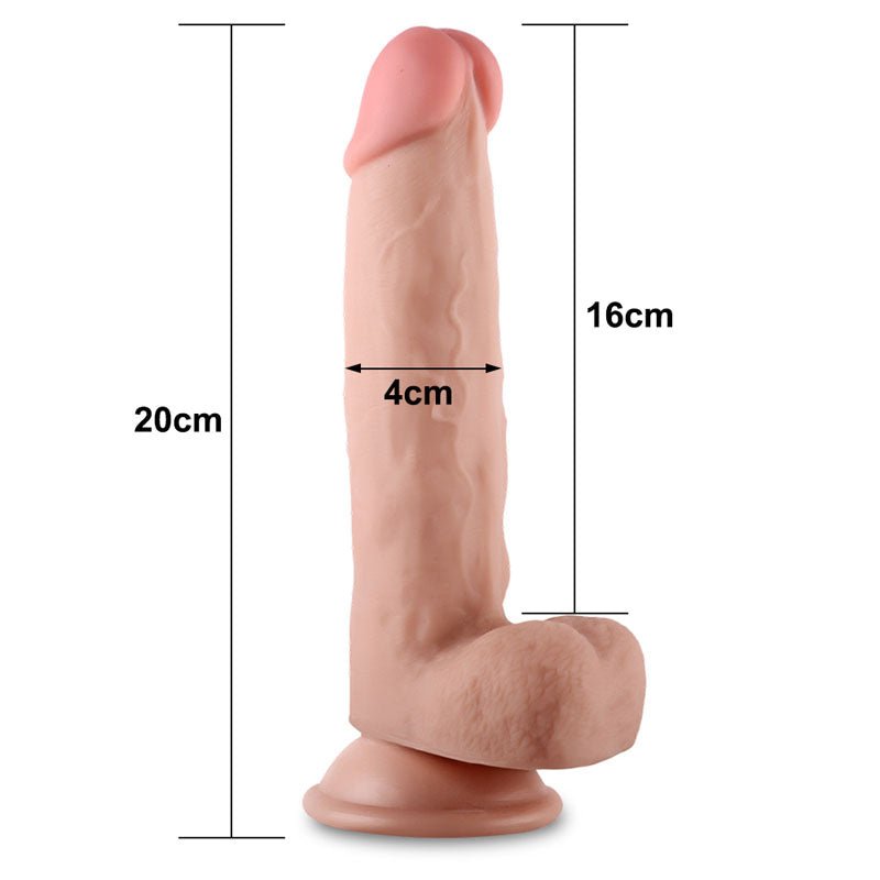 Buy Sliding Skin Dual Layer Dong - Flesh 20.3 cm (8'') Dong with Flexible Skin at NZ’s Mega Adult Toys Store. Discover premium sex toys with discreet shipping at the best price in NZ