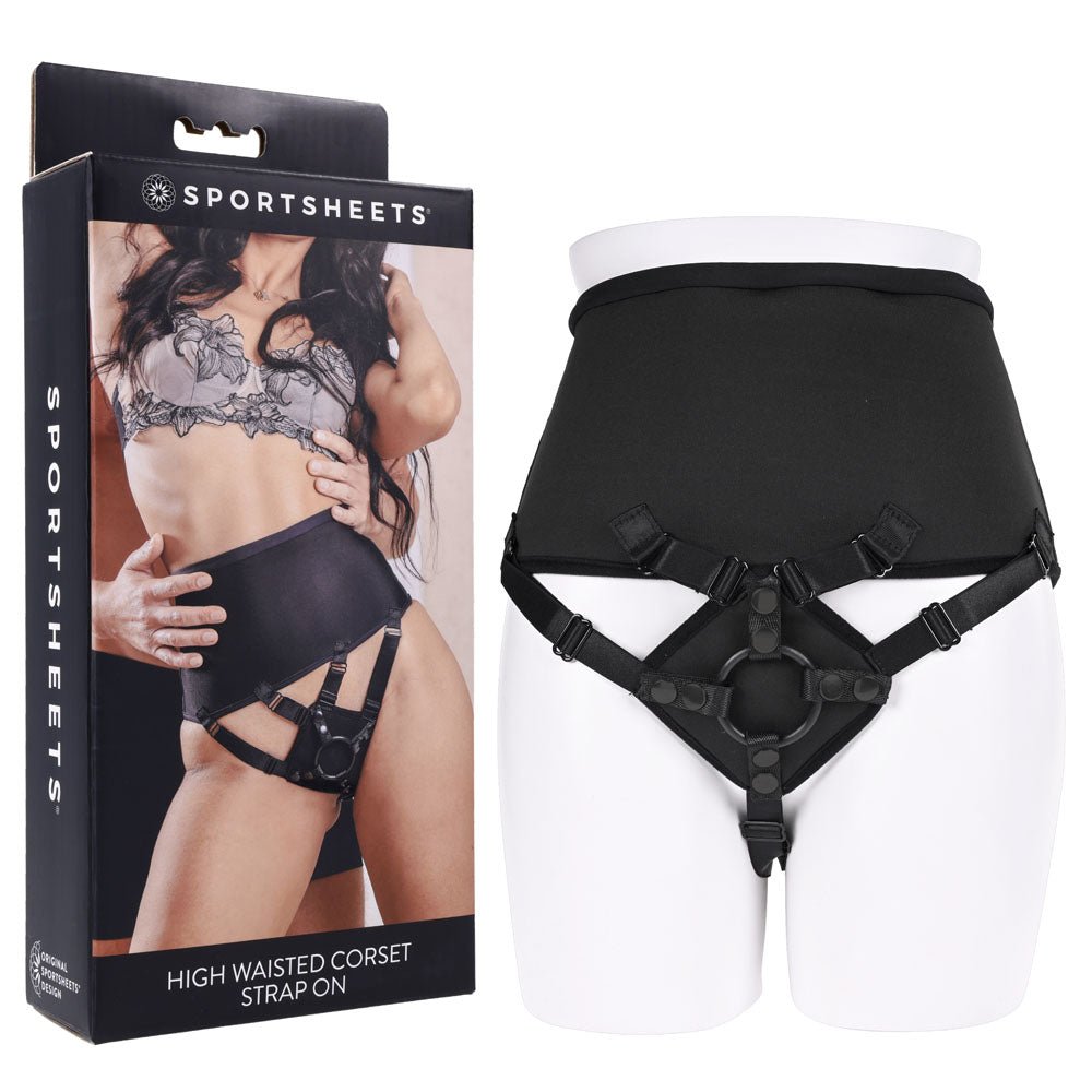 Buy SPORTSHEETS High Waisted Corset Strap On - Black Adjustable Strap - On Harness (No Probe Included) at NZ’s Mega Adult Toys Store. Discover premium sex toys with discreet shipping at the best price in NZ