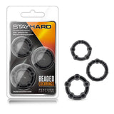 Buy Stay Hard Beaded Cockrings - Black Cock Rings - Set of 3 Sizes at NZ’s Mega Adult Toys Store. Discover premium sex toys with discreet shipping at the best price in NZ