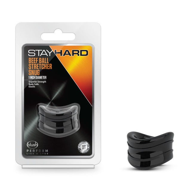 Buy Stay Hard Beef Ball Stretcher Snug - Black 2.5 cm Ball Stretcher Ring at NZ’s Mega Adult Toys Store. Discover premium sex toys with discreet shipping at the best price in NZ