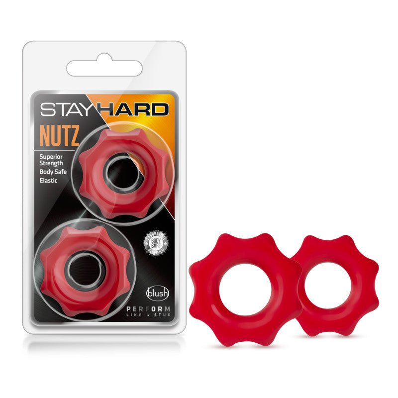 Buy Stay Hard Nutz - Red Cock Rings - Set of 2 at NZ’s Mega Adult Toys Store. Discover premium sex toys with discreet shipping at the best price in NZ