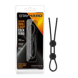 Buy Stay Hard Silicone Double Loop Cock Ring - Black Adjustable Lasso Cock Ring at NZ’s Mega Adult Toys Store. Discover premium sex toys with discreet shipping at the best price in NZ