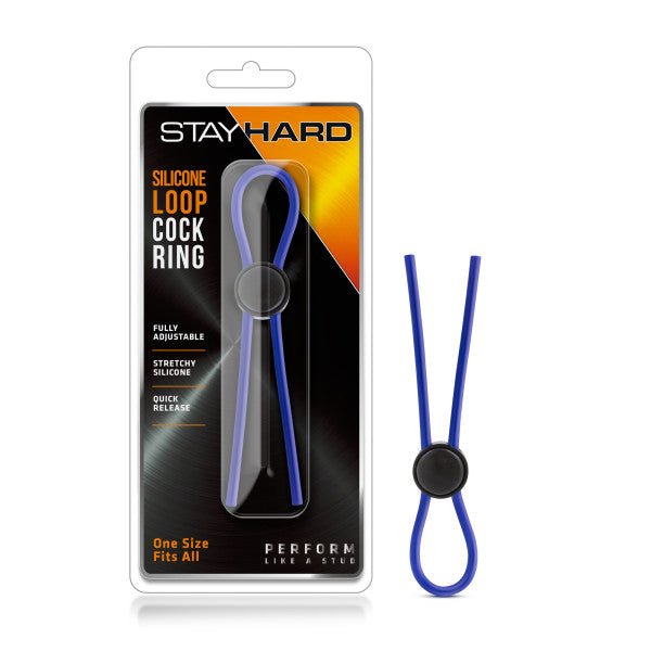 Buy Stay Hard - Silicone Loop Cock Ring - Blue Adjustable Lasso Cock Ring at NZ’s Mega Adult Toys Store. Discover premium sex toys with discreet shipping at the best price in NZ