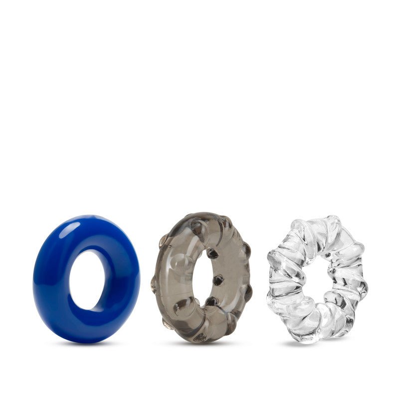 Buy Stay Hard Triple Stretch - Coloured Cock Rings - Set of 3 at NZ’s Mega Adult Toys Store. Discover premium sex toys with discreet shipping at the best price in NZ