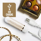 Buy The Collection Glitzy Deco - White/Gold 6.4 cm (2.5'') USB Rechargeable Bullet at NZ’s Mega Adult Toys Store. Discover premium sex toys with discreet shipping at the best price in NZ