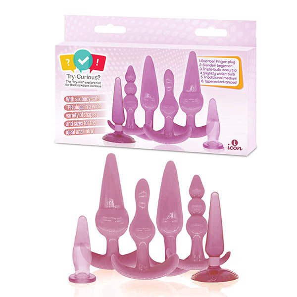 Buy Try - Curious Anal Plug Kit - Pink Anal Kit - Set of 6 at NZ’s Mega Adult Toys Store. Discover premium sex toys with discreet shipping at the best price in NZ