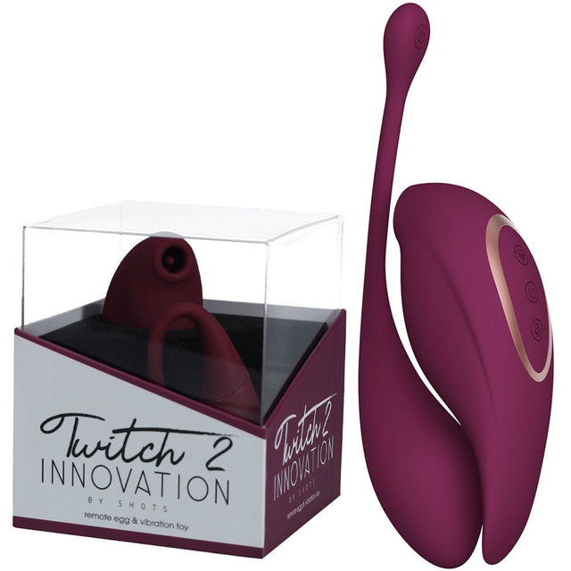 Buy Twitch 2 - Burgundy - Burgundy US Rechargeable Suction Vibrator with Remote Vibrating Egg at NZ’s Mega Adult Toys Store. Discover premium sex toys with discreet shipping at the best price in NZ