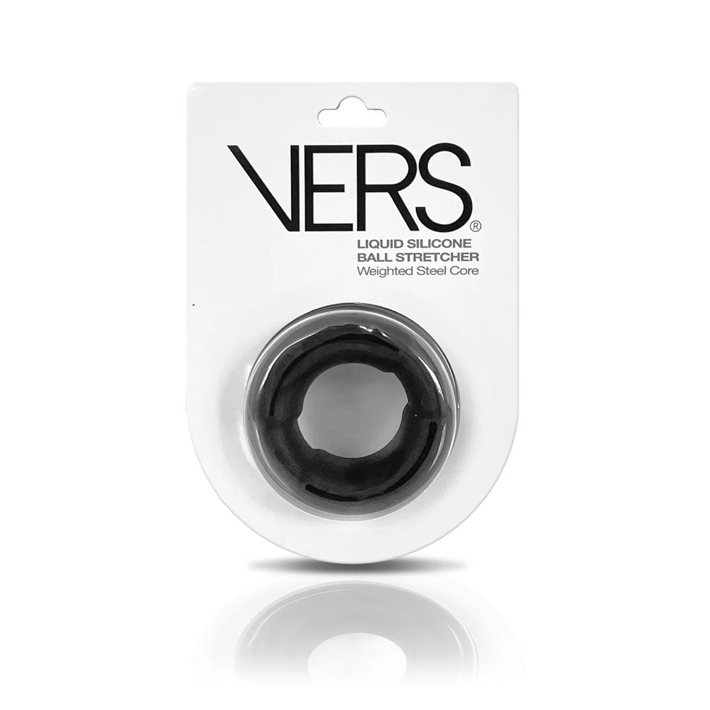 Buy VERS Liquid Silicone Weight Steel Core Ball Stretcher - Black Ball Stretcher Ring with Steel Core at NZ’s Mega Adult Toys Store. Discover premium sex toys with discreet shipping at the best price in NZ