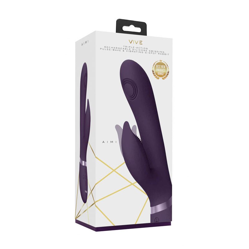 Buy VIVE Aimi - Purple - Purple 22.3 cm USB Rechargeable Rabbit Vibrator at NZ’s Mega Adult Toys Store. Discover premium sex toys with discreet shipping at the best price in NZ