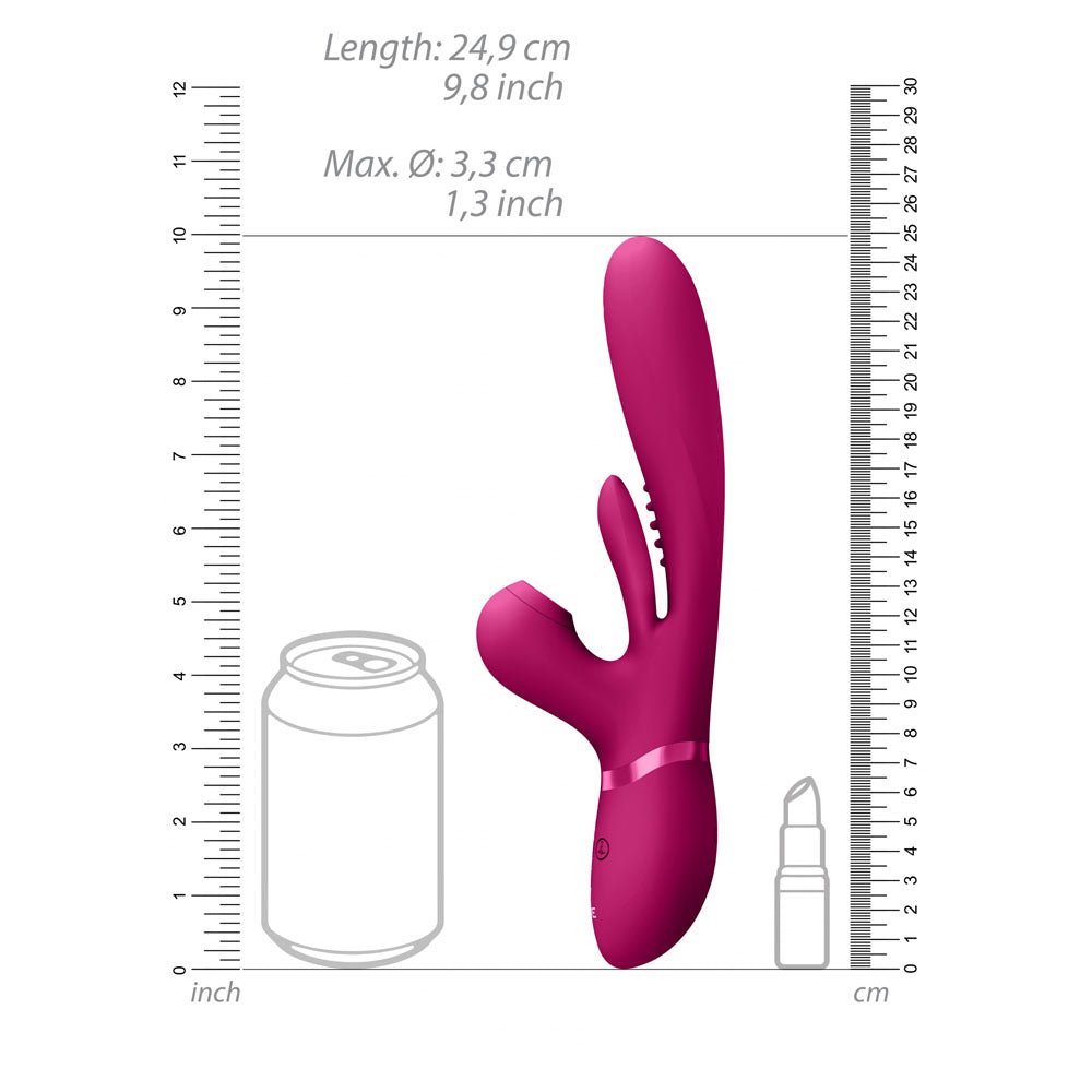 Buy VIVE Ena - Pink - Pink 25 cm USB Rechargeable Thrusting Vibrator with Air Wave Stimulator at NZ’s Mega Adult Toys Store. Discover premium sex toys with discreet shipping at the best price in NZ