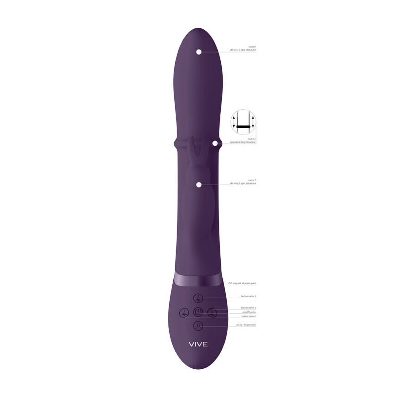 Buy Vive Halo - Purple 24.5 cm USB Rechargeable Rabbit Vibrator at NZ’s Mega Adult Toys Store. Discover premium sex toys with discreet shipping at the best price in NZ