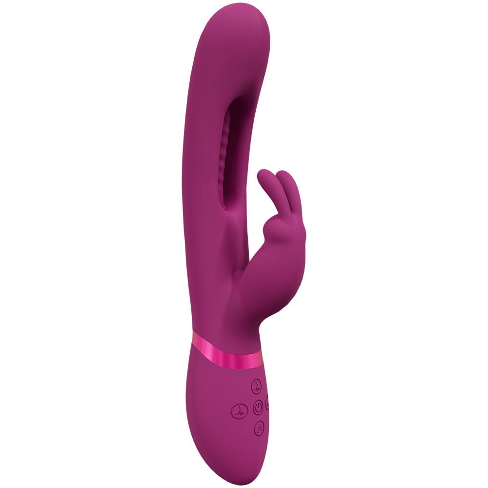 Buy VIVE Mika - Pink - Pink 23.2 cm USB Rechargeable Rabbit Vibrator with Flapping Shaft at NZ’s Mega Adult Toys Store. Discover premium sex toys with discreet shipping at the best price in NZ