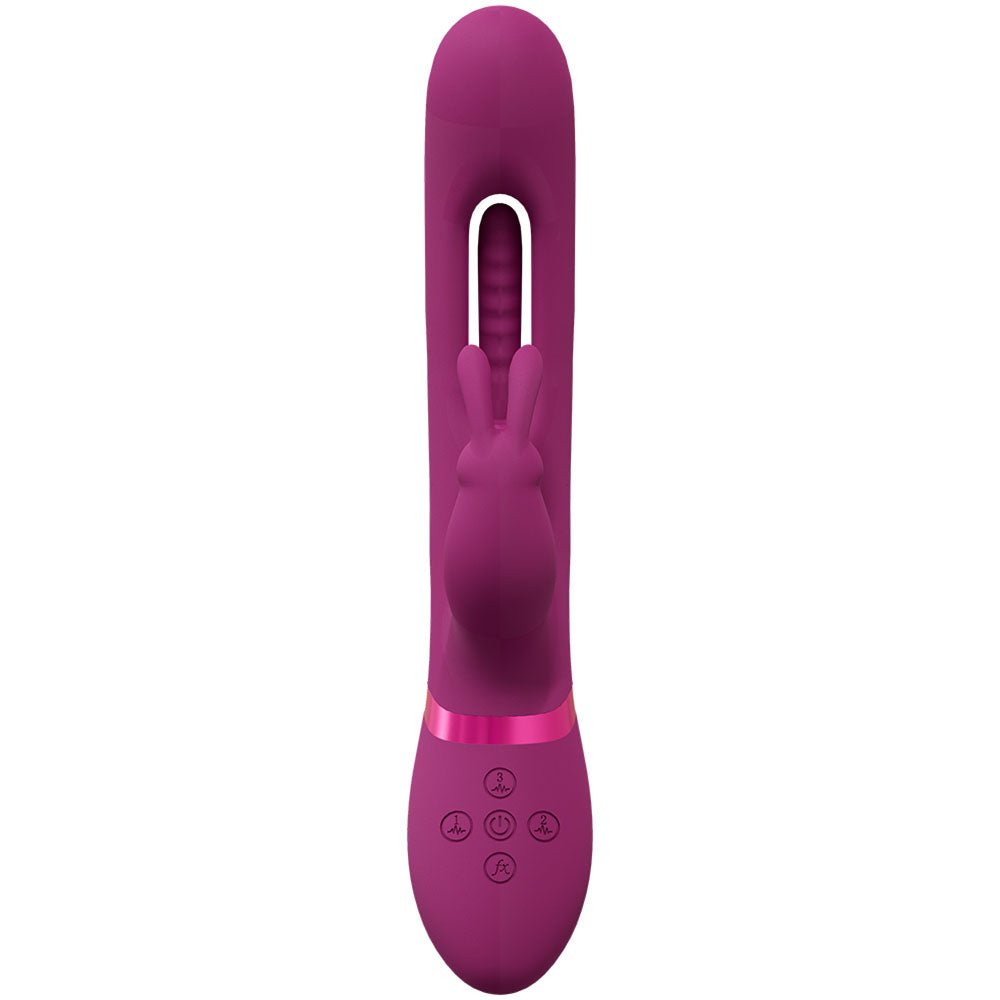 Buy VIVE Mika - Pink - Pink 23.2 cm USB Rechargeable Rabbit Vibrator with Flapping Shaft at NZ’s Mega Adult Toys Store. Discover premium sex toys with discreet shipping at the best price in NZ