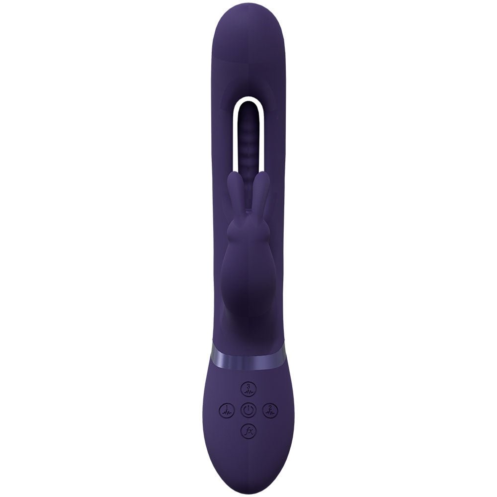 Buy VIVE Mika - Purple - Purple 23.2 cm USB Rechargeable Rabbit Vibrator with Flapping Shaft at NZ’s Mega Adult Toys Store. Discover premium sex toys with discreet shipping at the best price in NZ