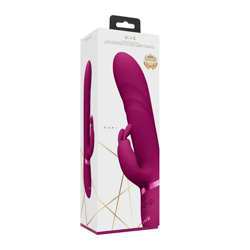 Buy VIVE Nari - Pink - Pink 24.1 cm USB Rechargeable Rabbit Vibrator at NZ’s Mega Adult Toys Store. Discover premium sex toys with discreet shipping at the best price in NZ