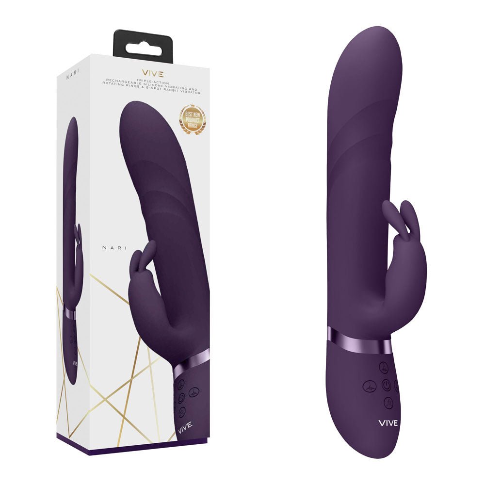 Buy VIVE Nari - Purple - Purple 24.1 cm USB Rechargeable Rabbit Vibrator at NZ’s Mega Adult Toys Store. Discover premium sex toys with discreet shipping at the best price in NZ