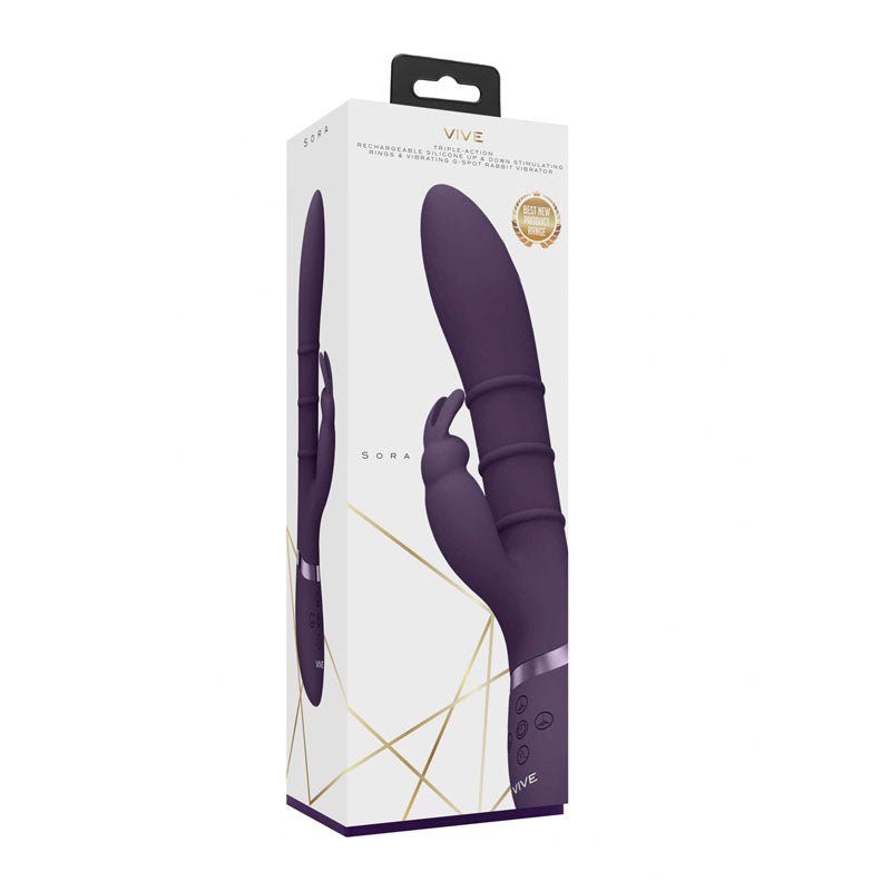 Buy VIVE Sora - Purple - Purple 24.2 cm USB Rechargeable Rabbit Vibrator at NZ’s Mega Adult Toys Store. Discover premium sex toys with discreet shipping at the best price in NZ