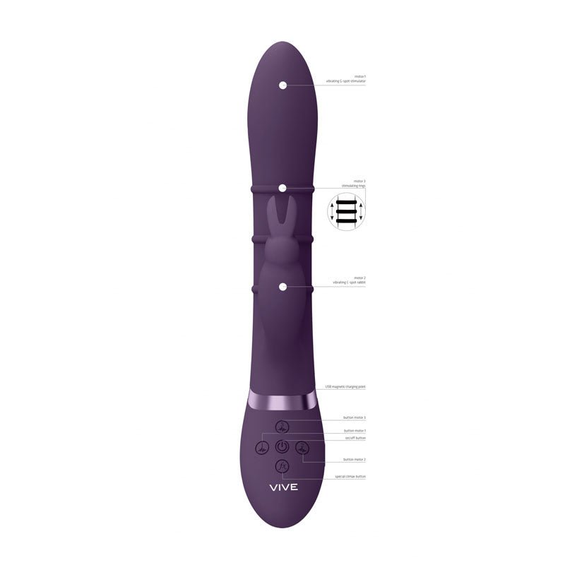 Buy VIVE Sora - Purple - Purple 24.2 cm USB Rechargeable Rabbit Vibrator at NZ’s Mega Adult Toys Store. Discover premium sex toys with discreet shipping at the best price in NZ