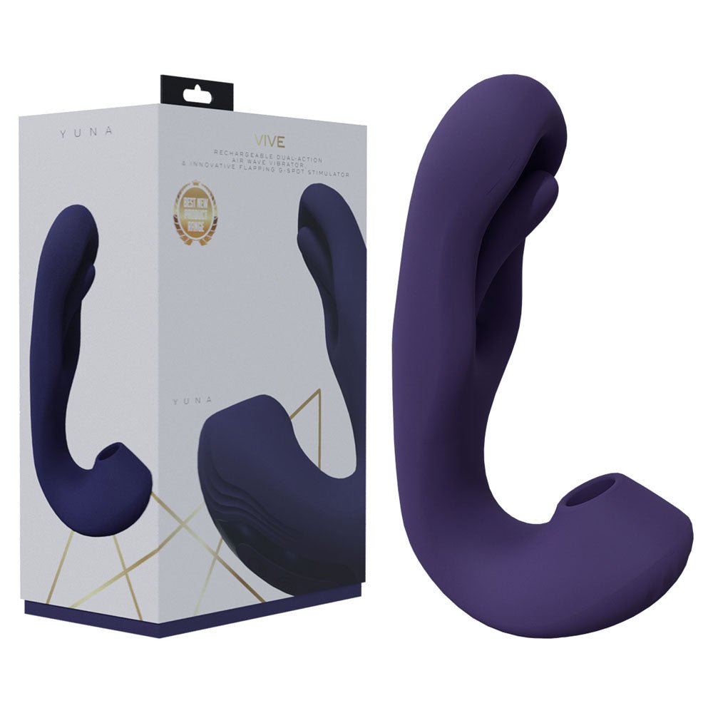 Buy VIVE Yuna - Purple - Purple USB Rechargeable Flapping Vibrator with Air Pulsation at NZ’s Mega Adult Toys Store. Discover premium sex toys with discreet shipping at the best price in NZ