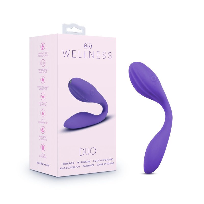 Buy Wellness Duo - Purple - Purple USB Rechargeable Couples Vibrator at NZ’s Mega Adult Toys Store. Discover premium sex toys with discreet shipping at the best price in NZ