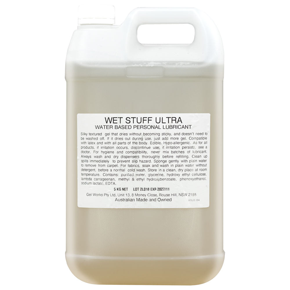 Buy Wet Stuff Ultra - 5 kg - Water Based Lubricant - 5 kg Bottle at NZ’s Mega Adult Toys Store. Discover premium sex toys with discreet shipping at the best price in NZ