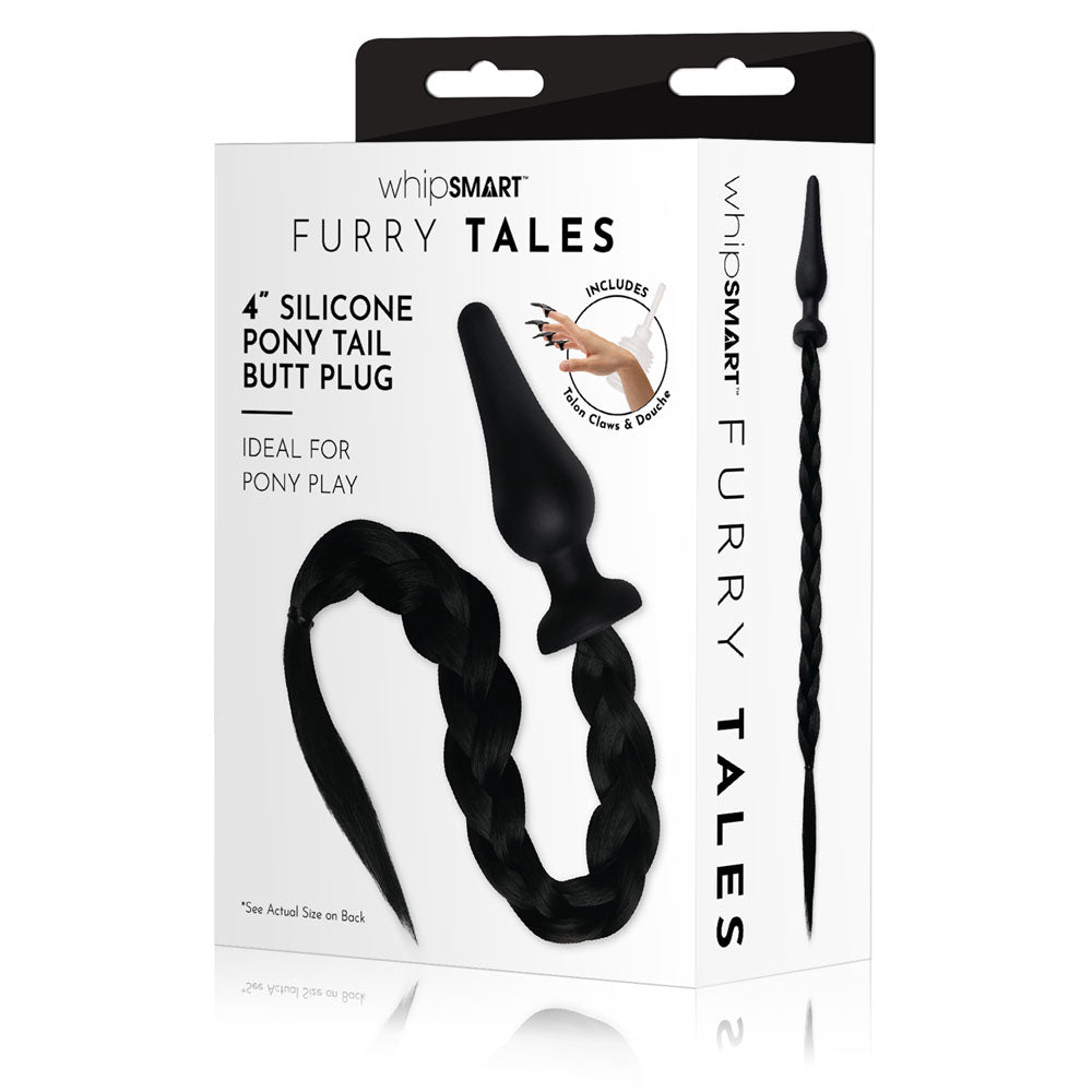 Buy WhipSmart Furry Tales 4 Inch Silicone Pony Tail Butt Plug - Black 10.1 cm Butt Plug with Black Pony Tail at NZ’s Mega Adult Toys Store. Discover premium sex toys with discreet shipping at the best price in NZ