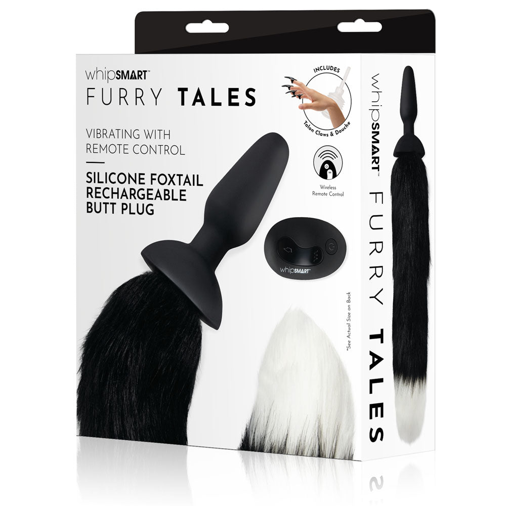 Buy WhipSmart Furry Tales Silicone Foxtail Rechargeable Butt Plug - Black 9.5 cm Vibrating Butt Plug with Black Fox Tail & Remote Control at NZ’s Mega Adult Toys Store. Discover premium sex toys with discreet shipping at the best price in NZ