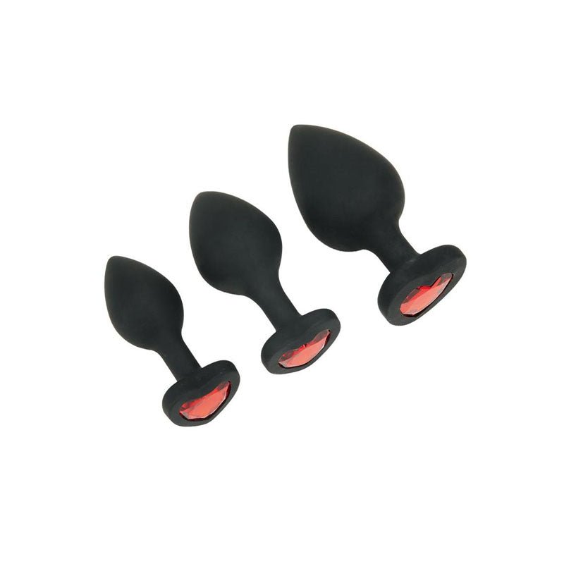 Buy WhipSmart Heartbreaker 3PC Silicone Crystal Heart Anal Training Set - Black Butt Plugs with Heart Gem Bases - Set of 3 Sizes at Oh Joy. Discover premium sex toys with discreet shipping at the best price in NZ