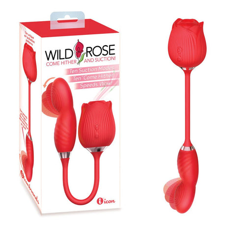 Buy Wild Rose Come Hither & Suction Vibrator - Red USB Rechargeable Air Pulse Stimulator and Vibrator at NZ’s Mega Adult Toys Store. Discover premium sex toys with discreet shipping at the best price in NZ