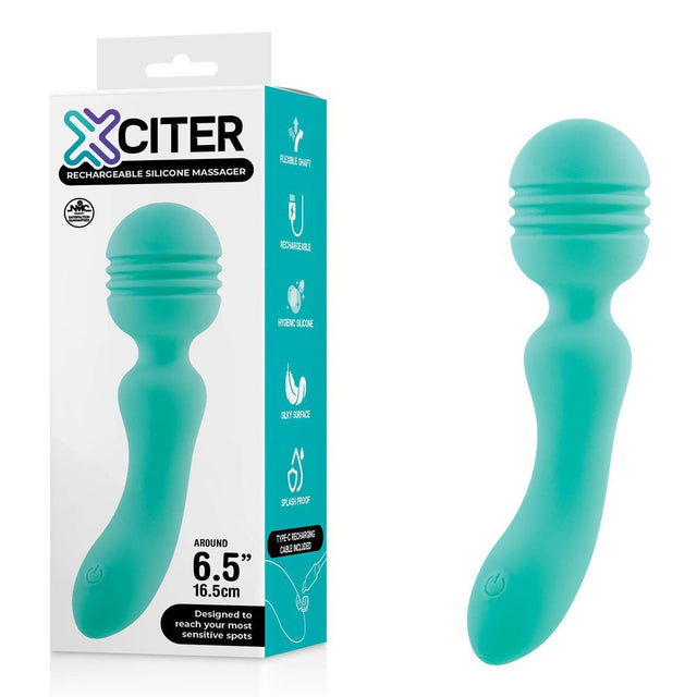 Buy Xciter - Teal - Teal 16.5 cm USB Rechargeable Massage Wand at Oh Joy. Discover premium sex toys with discreet shipping at the best price in NZ