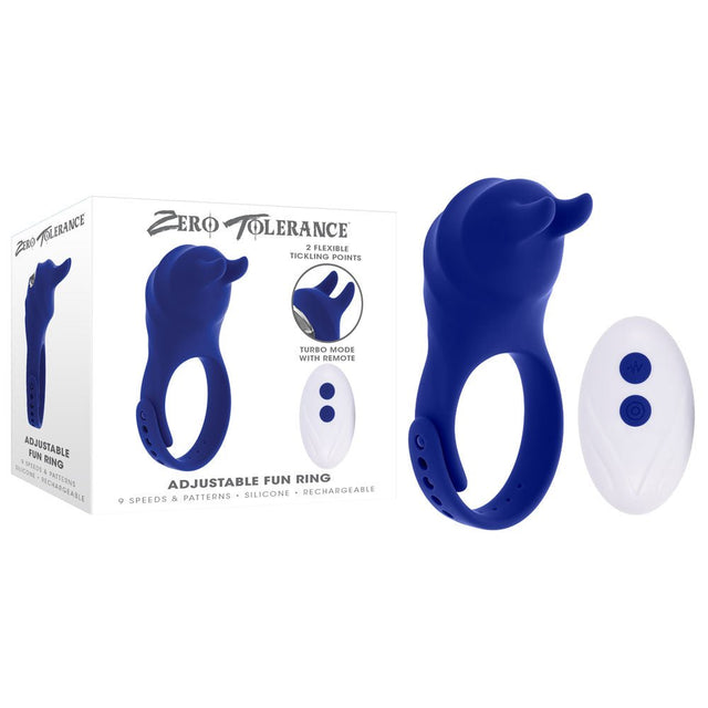 Buy Zero Tolerance ADJUSTABLE FUN RING - Blue USB Rechargeable Cock Ring with Wireless Remote at NZ’s Mega Adult Toys Store. Discover premium sex toys with discreet shipping at the best price in NZ