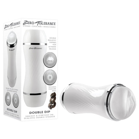 Buy Zero Tolerance DOUBLE DIP - White/Clear 21.2 cm Double Ended Stroker at NZ’s Mega Adult Toys Store. Discover premium sex toys with discreet shipping at the best price in NZ