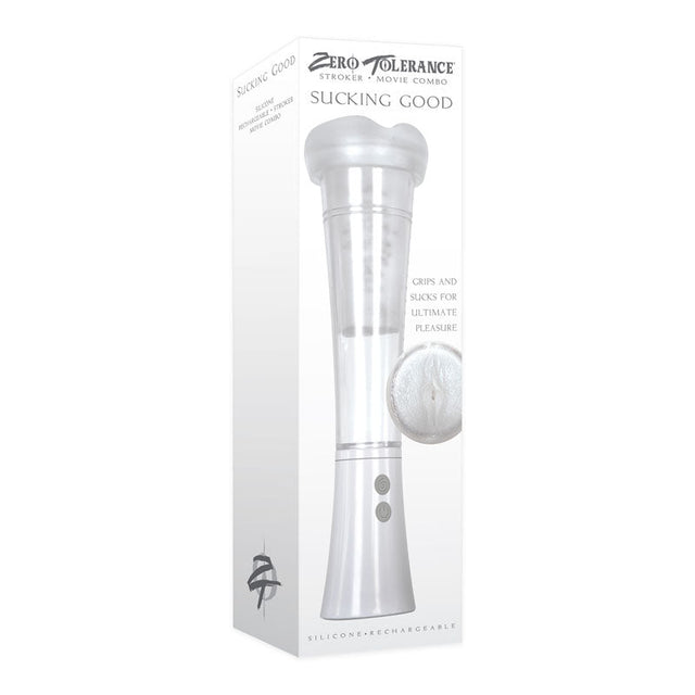 Buy Zero Tolerance Sucking Good - White USB Rechargeable Vibrating Masturbator at NZ’s Mega Adult Toys Store. Discover premium sex toys with discreet shipping at the best price in NZ